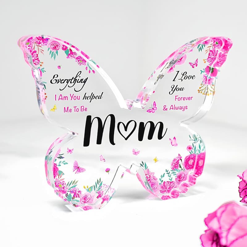 Mother's Day Engraved Butterfly Acrylic Plaque