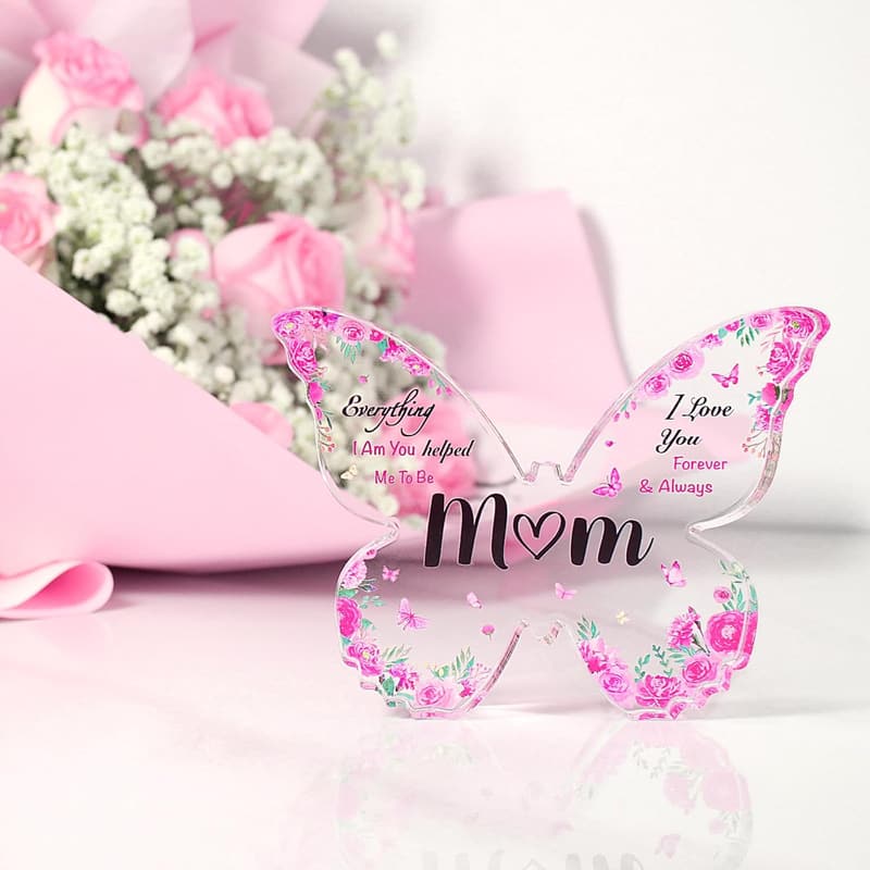 Mother's Day Engraved Butterfly Acrylic Plaque