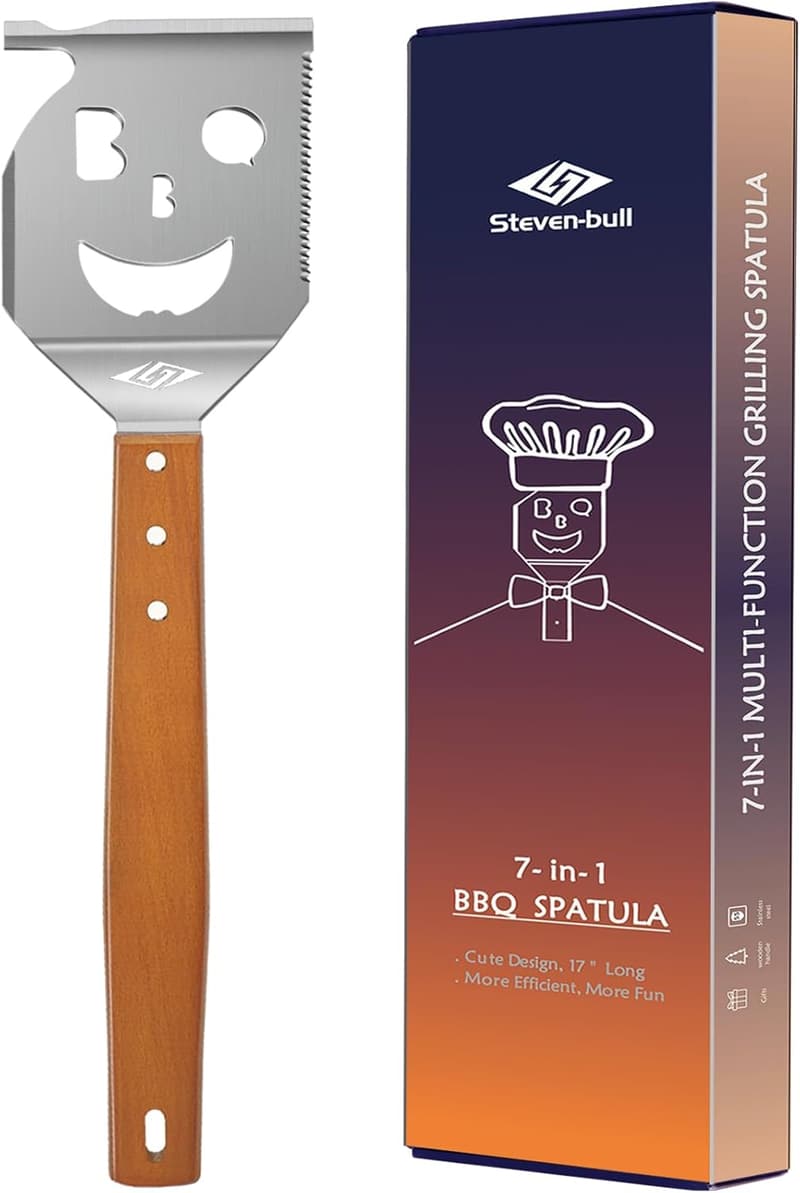 BBQ Grill Spatula 7-in-1 Tool, 17