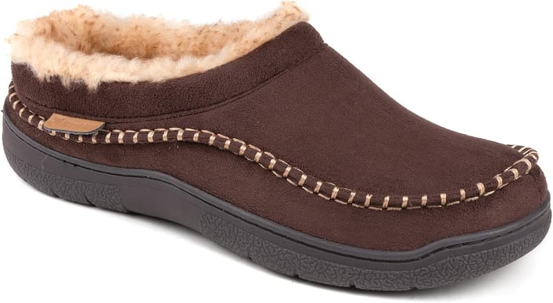 Men's Slip-On Fuzzy Moccasin Slippers