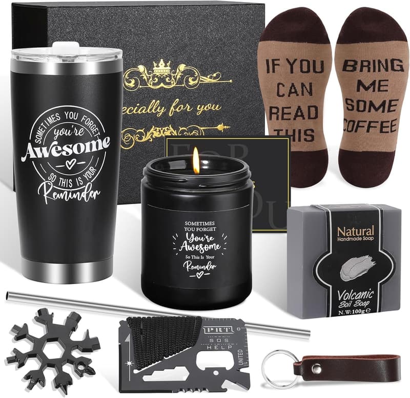 Father's Day Gift Set with Tumbler & Socks
