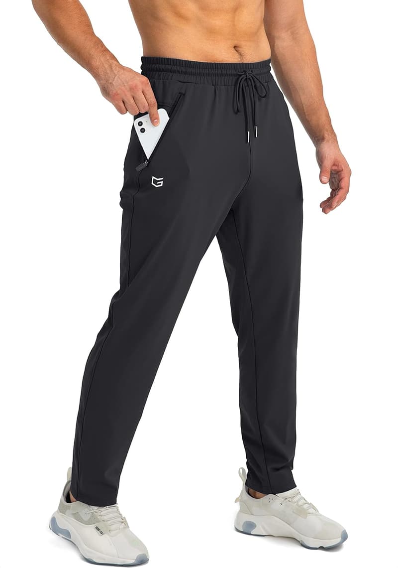 Men's Athletic Sweatpants with Zipper Pockets