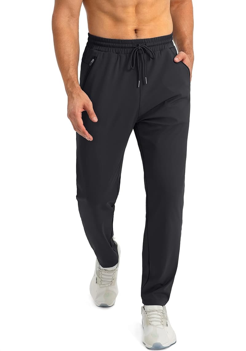 Men's Athletic Sweatpants with Zipper Pockets