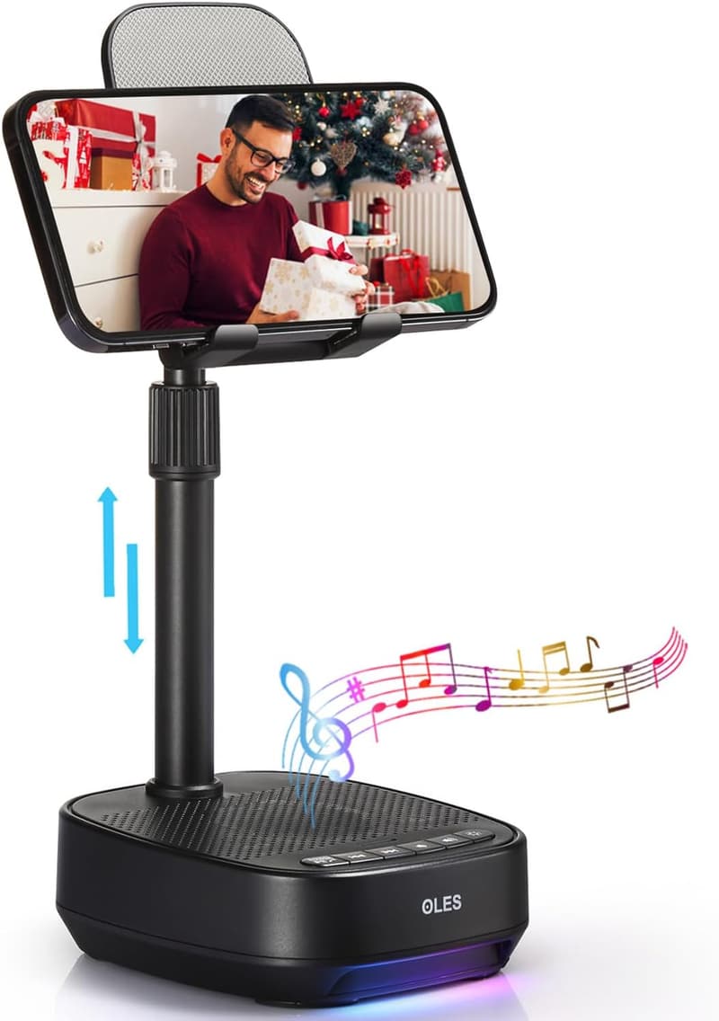 Birthday Bluetooth Speaker Phone Stand with LED Light