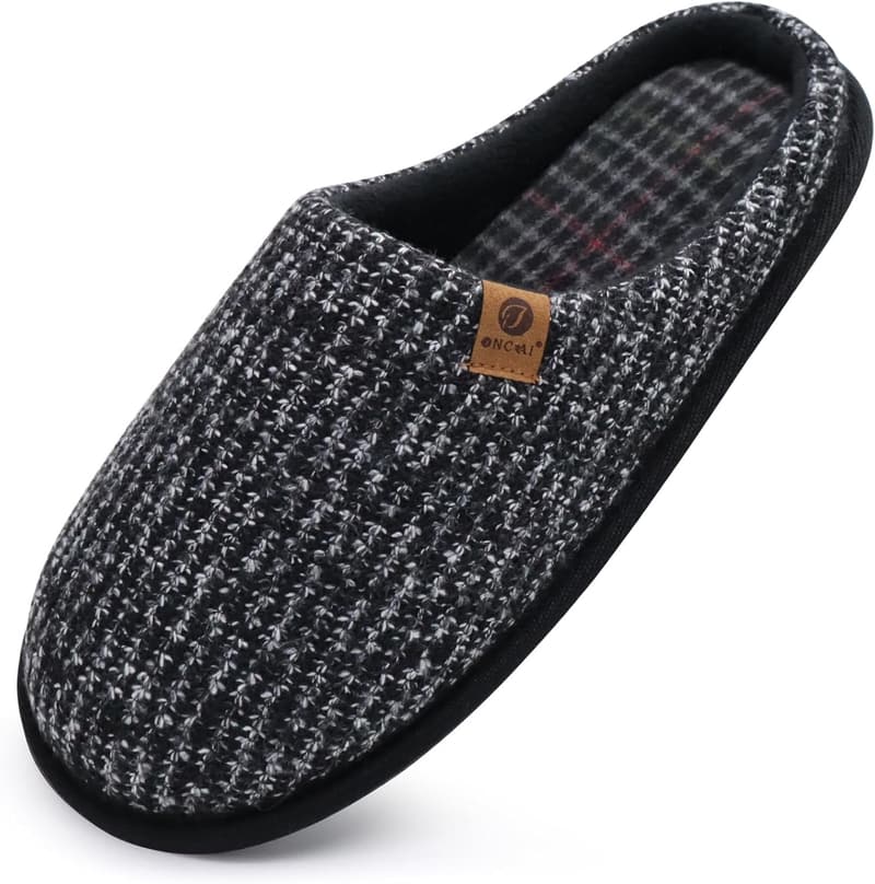 Men's Memory Foam Slippers with Arch Support