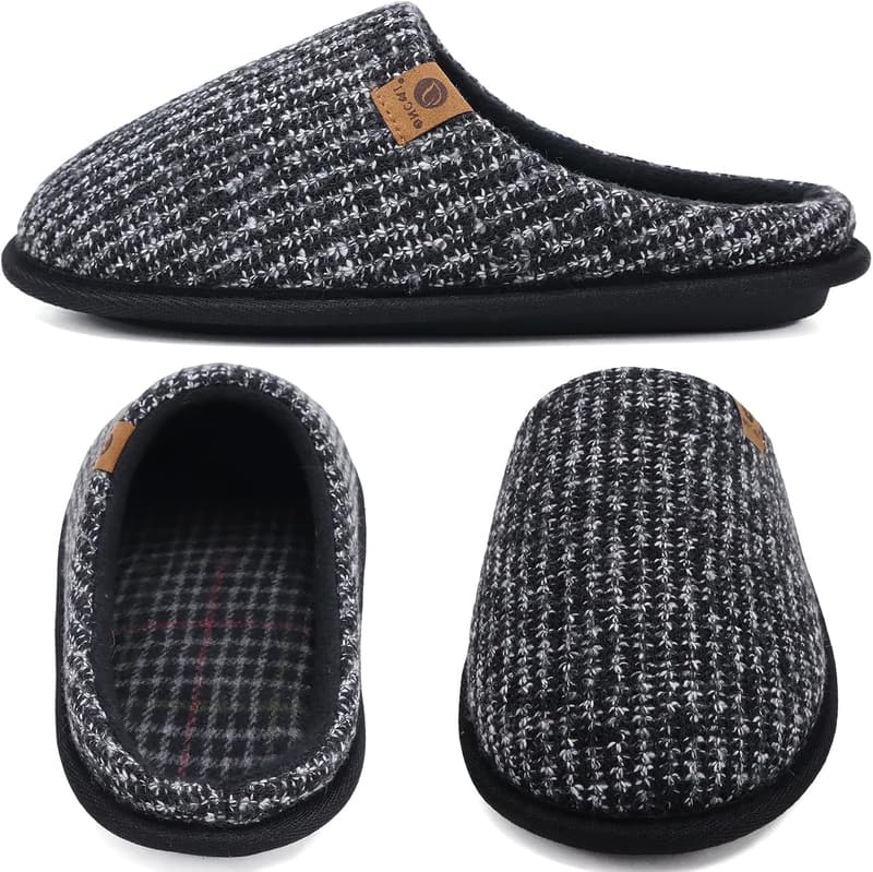 Men's Memory Foam Slippers with Arch Support