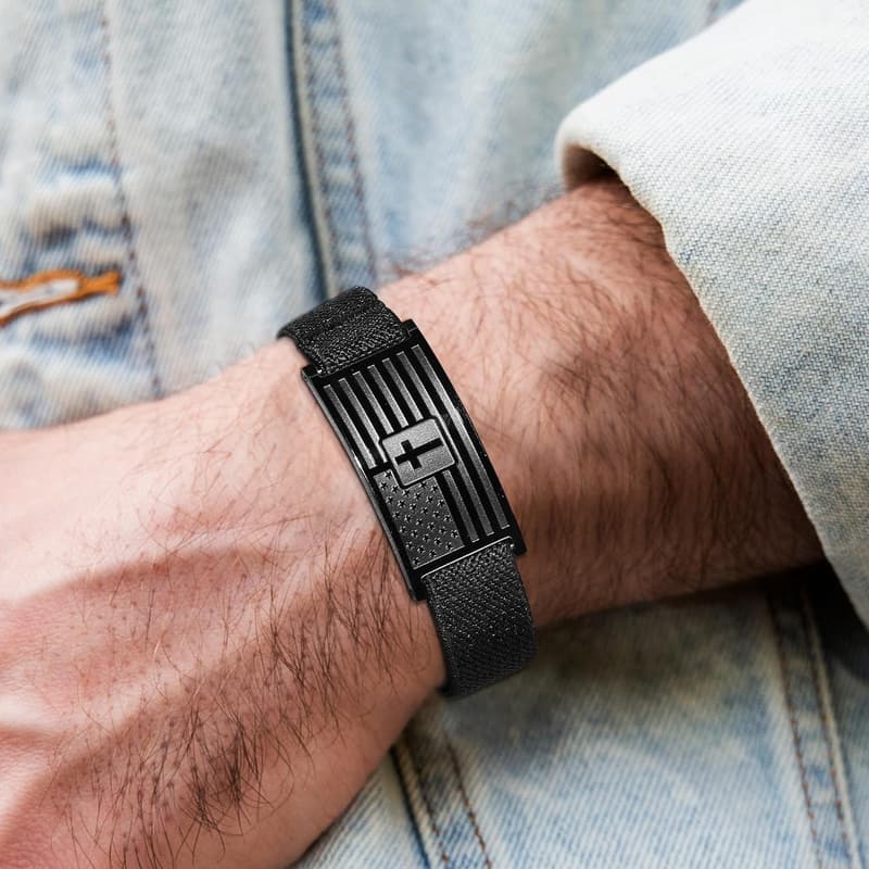 Graduation American Flag Cross Bracelet for Men