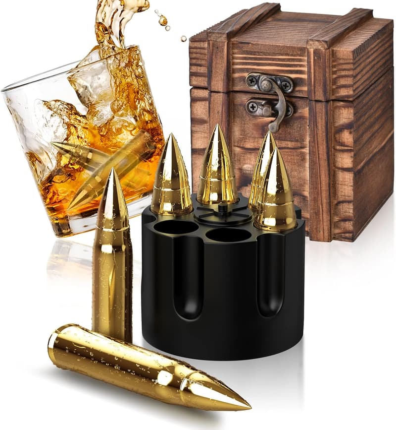 Father's Day Whiskey Stones Set in Wooden Box