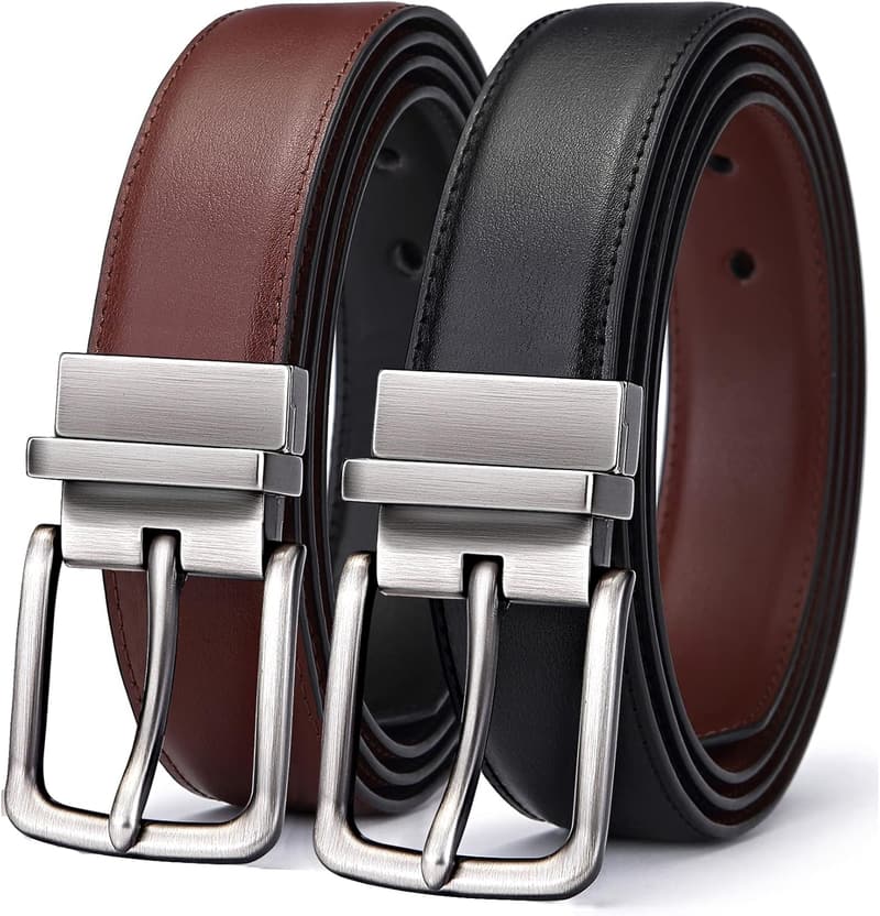 Reversible Men's Belt, Adjustable 1.25