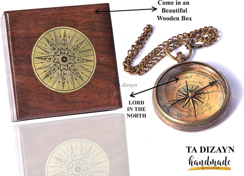 Graduation Compass Gift for Him - Engraved Proverbs 3:5-6