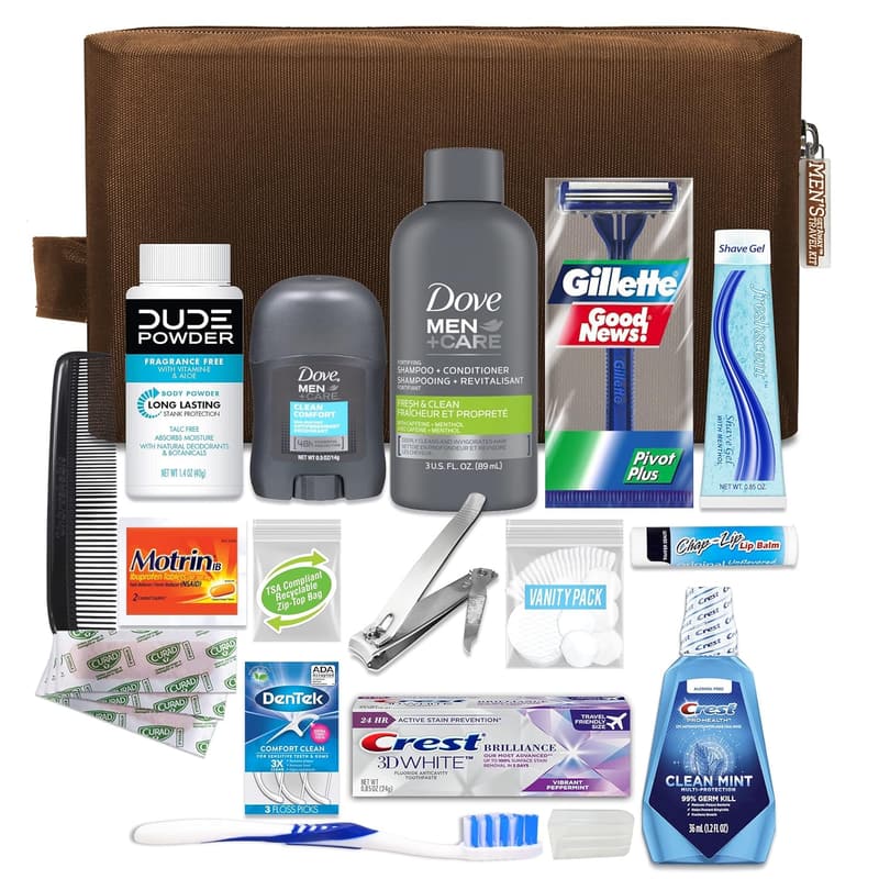 Men's Premium Travel Kit with Dove Essentials