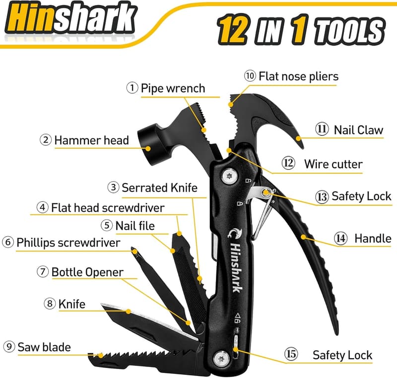 Father's Day 12-in-1 Hammer Multitool for Dad