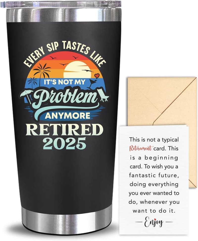 Retirement 2025 Tumbler Gift for Coworkers, 20 Oz