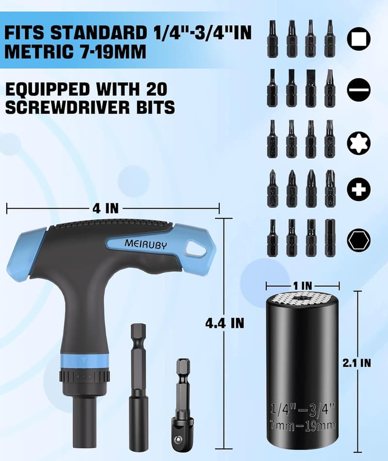 Valentine's T-Handle Ratchet Driver Set for Men