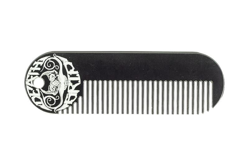 Mustache & Beard Comb Keychain for Men - Black Metal