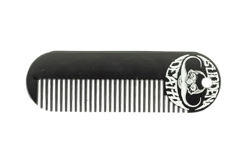 Mustache & Beard Comb Keychain for Men - Black Metal