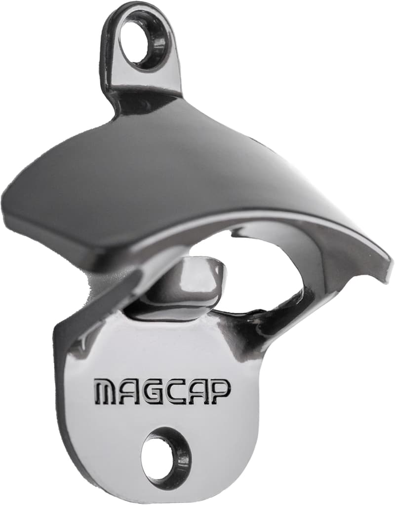 Gunmetal Black Wall Bottle Opener with Cap Catcher