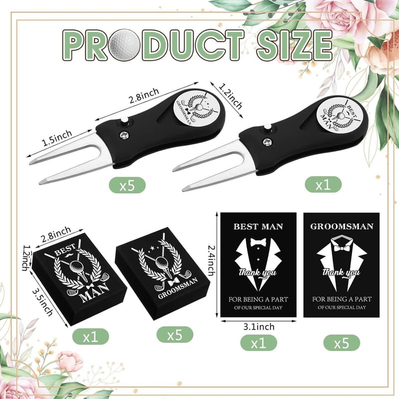 Groomsman Proposal Golf Gift Set with Card & Marker