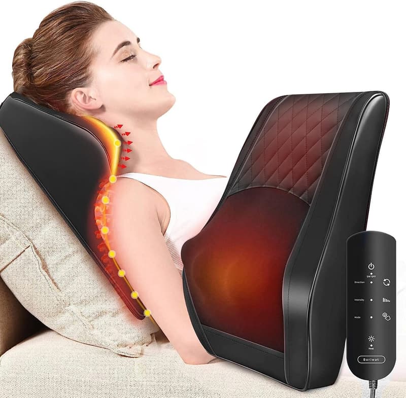 Neck & Back Massager with Heat for Pain Relief