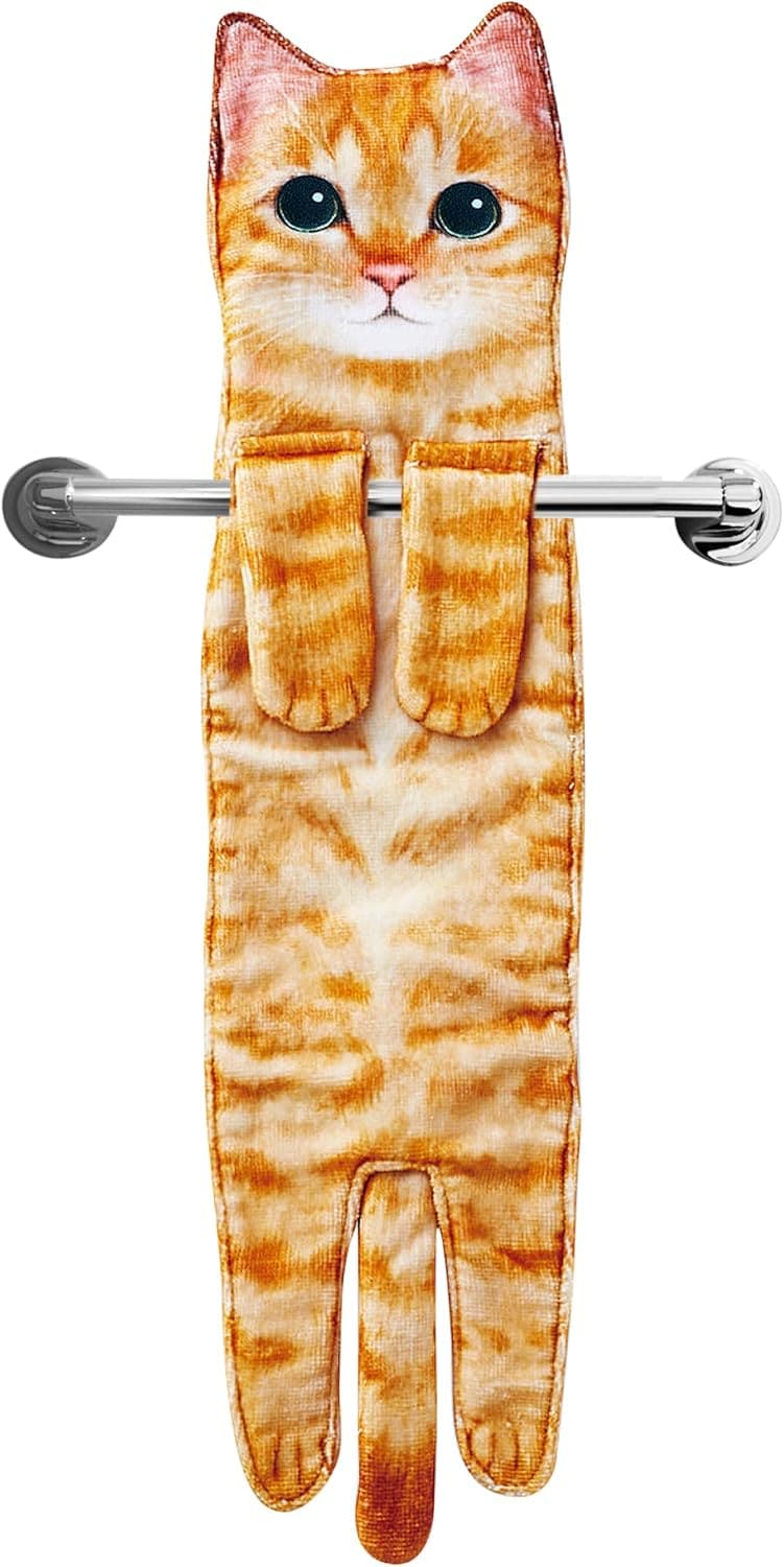 Housewarming Cat Hand Towels for Cat Lovers