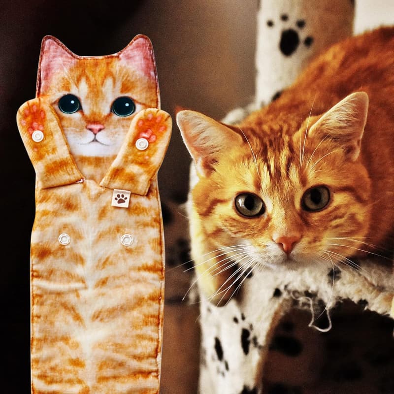 Housewarming Cat Hand Towels for Cat Lovers