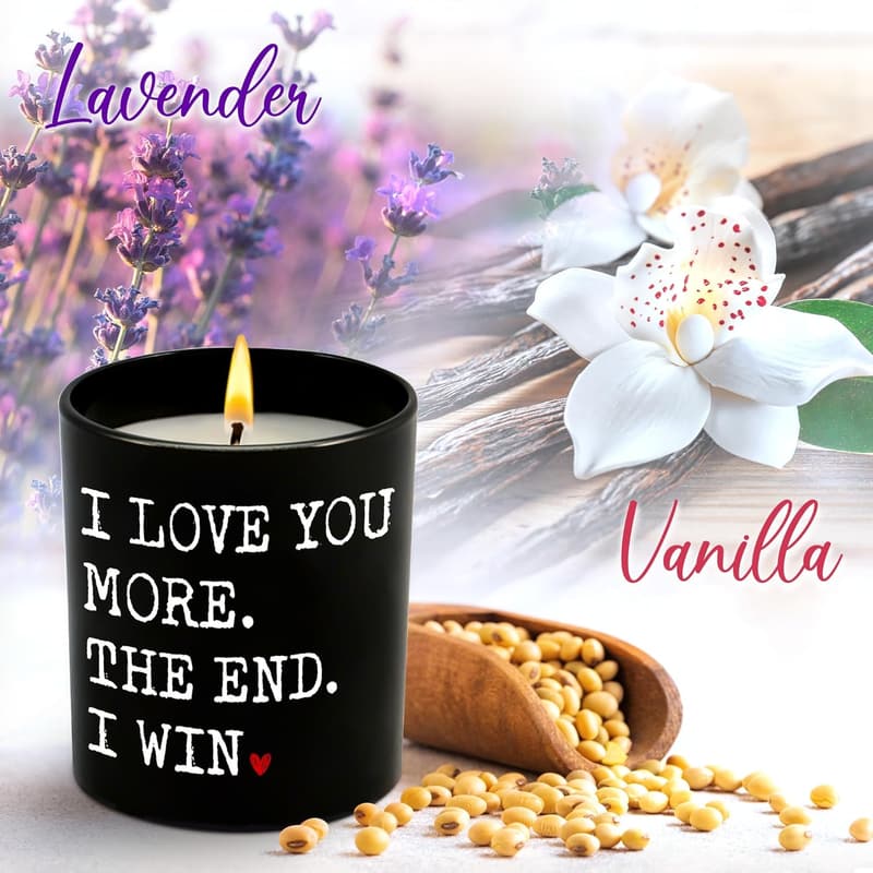 Anniversary Candle, Vanilla Lavender, 10 oz for Couples
