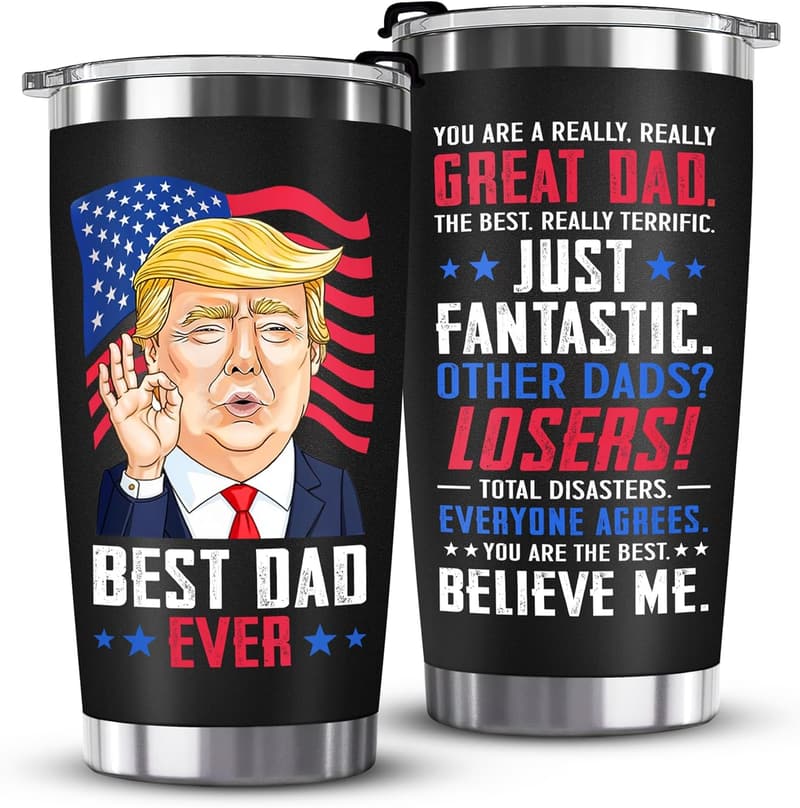 Father's Day Black 20oz Coffee Tumbler for Dad