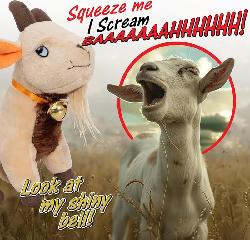 Funny Screaming Goat Plush - Gag Gift for Friends