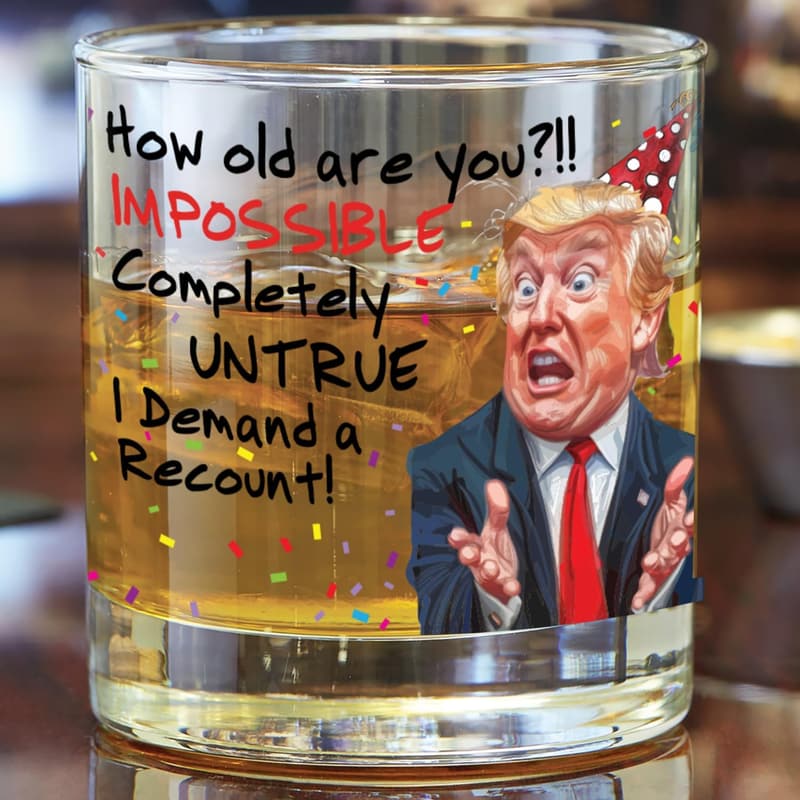 Birthday Whiskey Glass, Made in USA, Dishwasher Safe