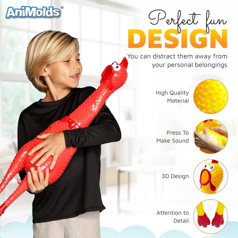 Giant Screaming Rubber Chicken Toy for Parties