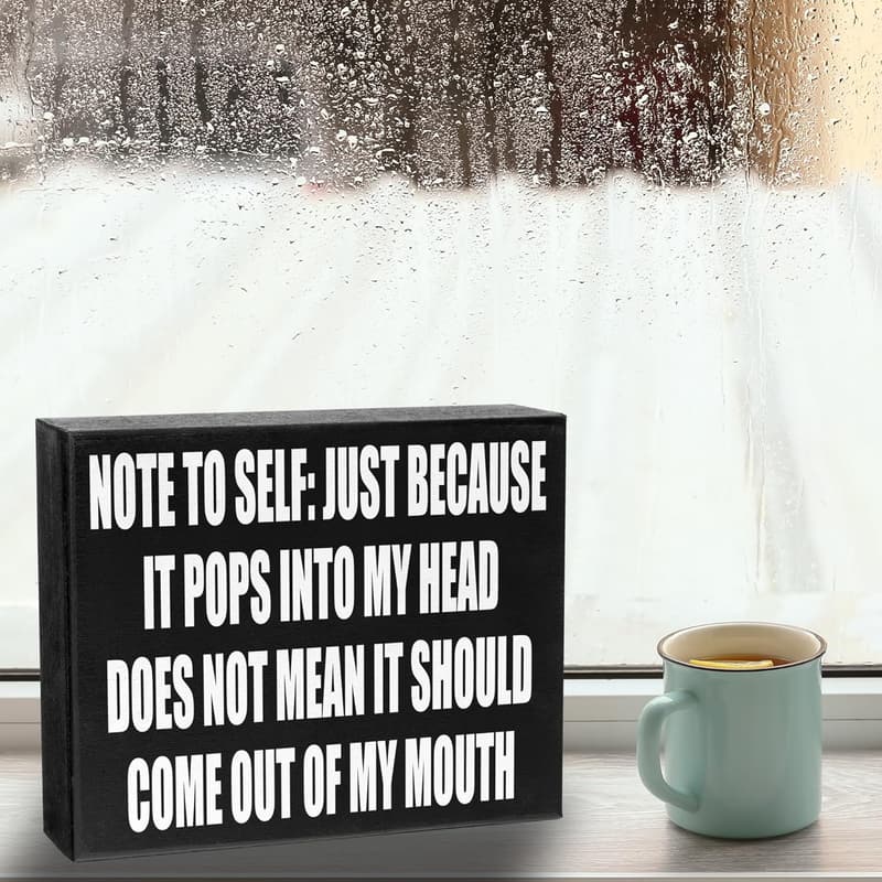 Just Because Wood Sign - Sassy Office Desk Decor