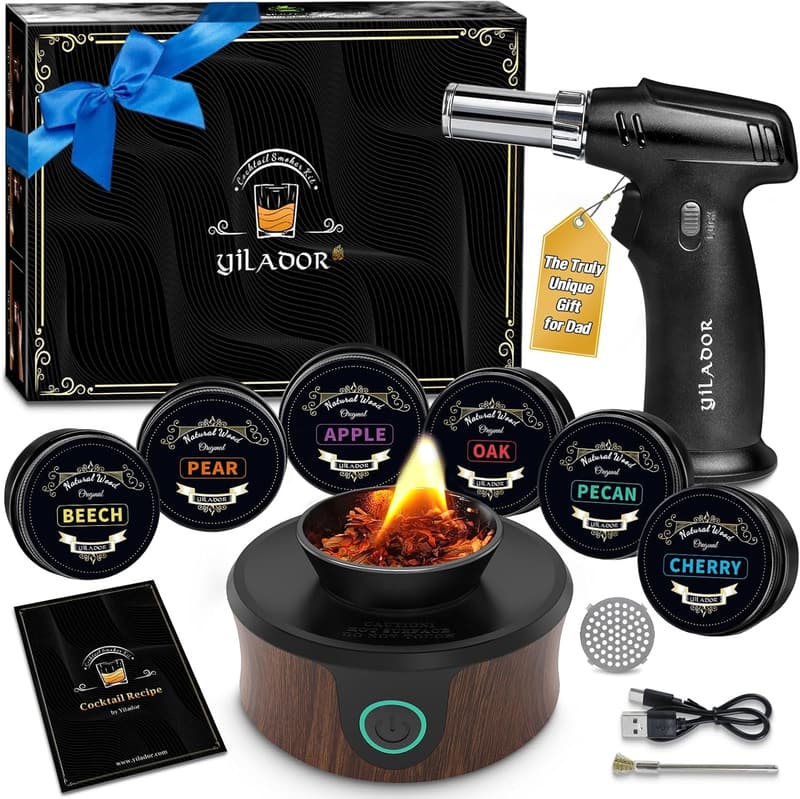 Father's Day Electric Whiskey Smoker Kit: 6 Wood Chips
