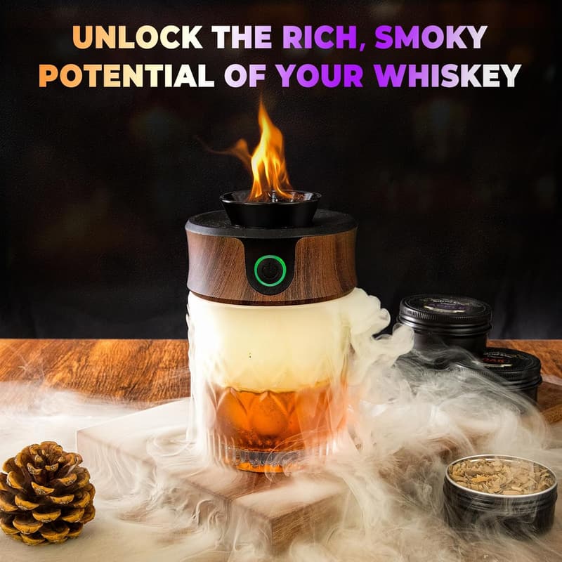 Father's Day Electric Whiskey Smoker Kit: 6 Wood Chips