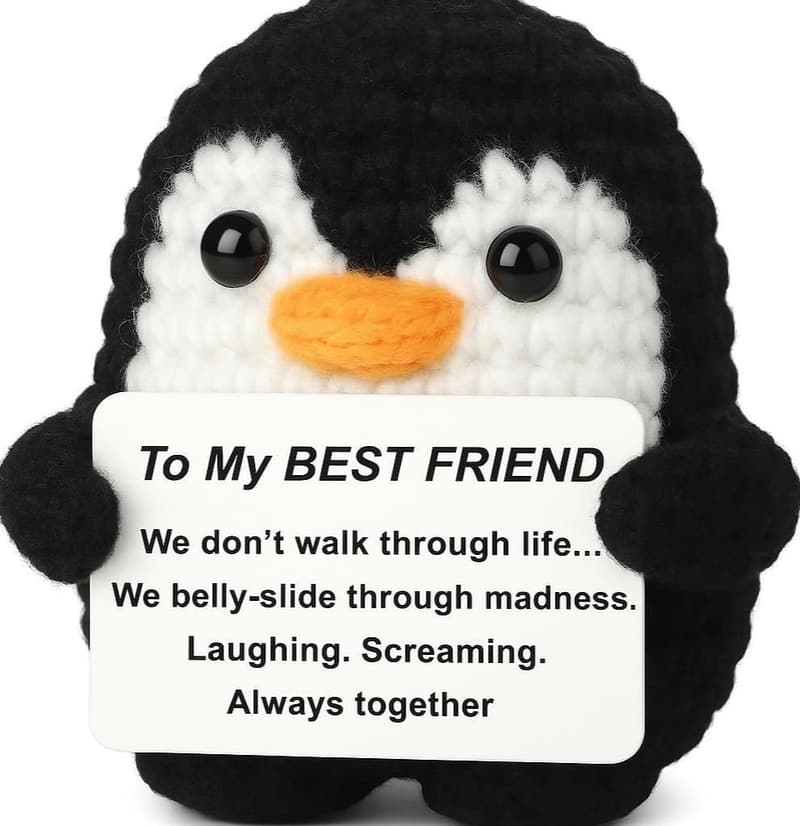 Bestie Birthday Crochet Penguin Gift