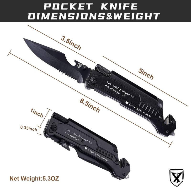 Anniversary Engraved Multitool Pocket Knife for Men