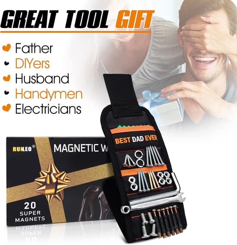Father's Day Magnetic Tool Wristband for Dad