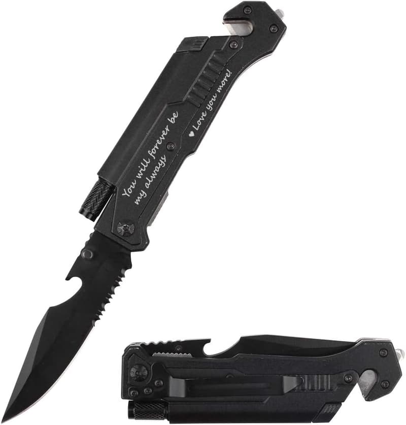 Husband Birthday Pocket Knife with 6 Tools