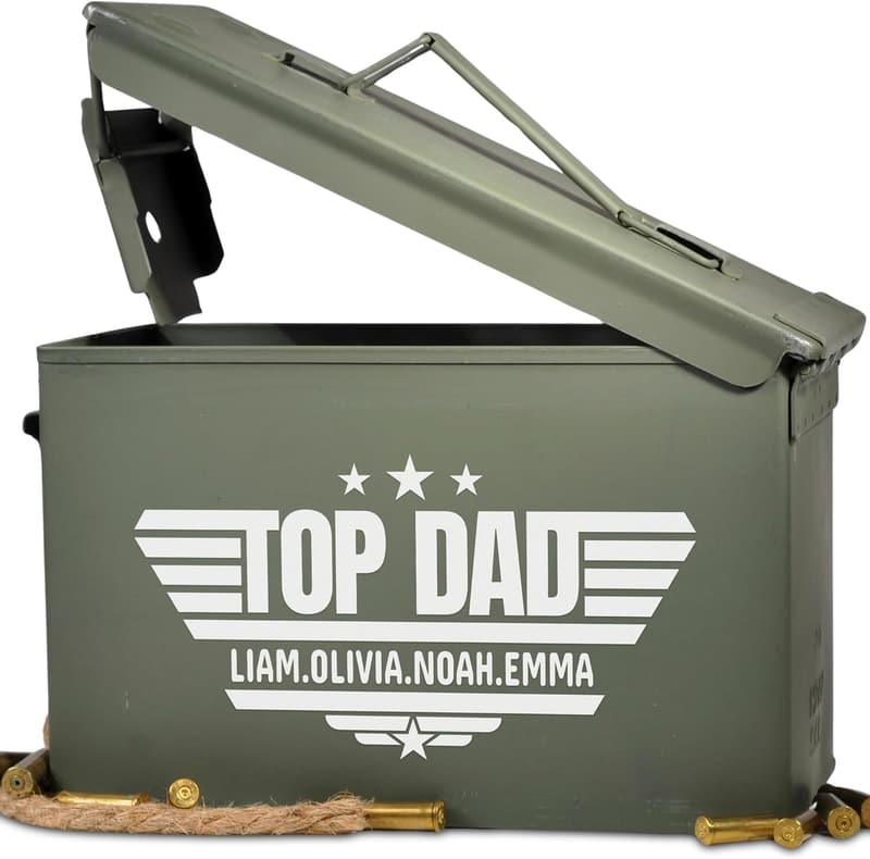 Father's Day Custom Ammo Box, 30 Cal Gift for Men