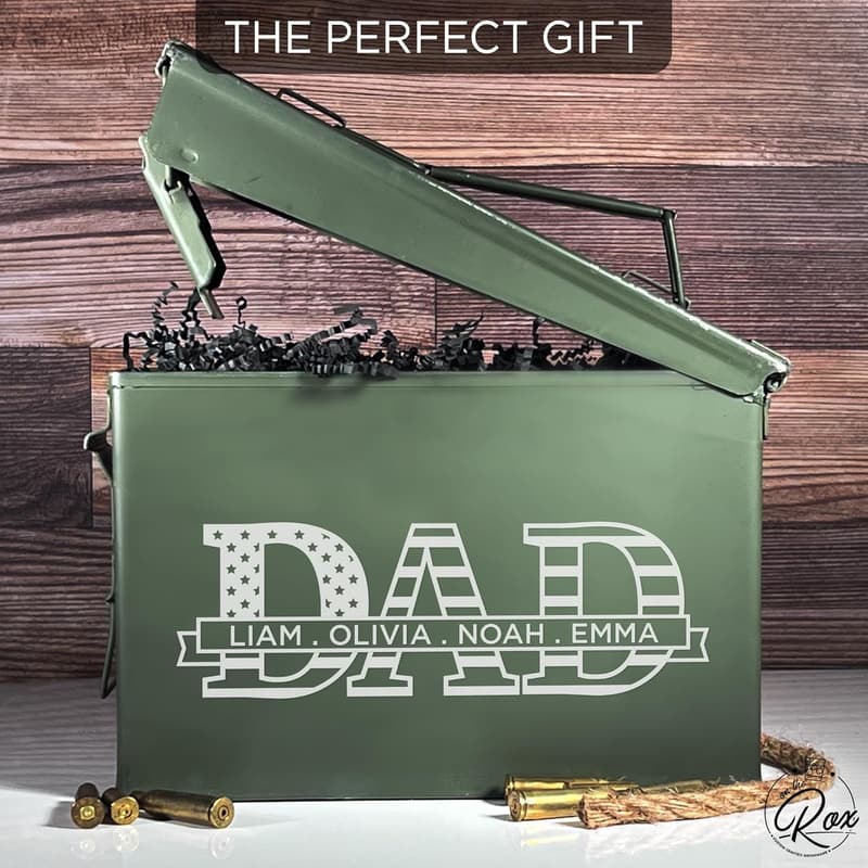 Father's Day Custom Ammo Box, 30 Cal Gift for Men