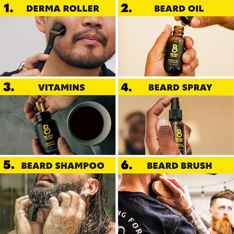 Beard Growth Kit with Cedar Infused Oil & Roller