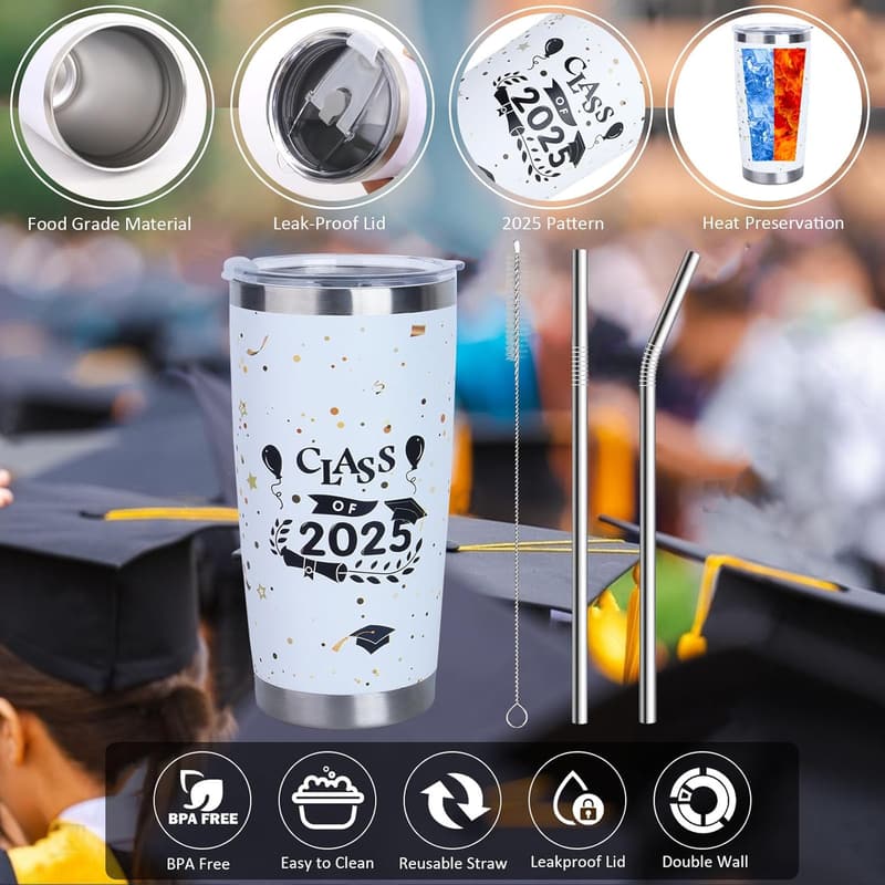 Class of 2025 Graduation Gift Box with Tumbler & Socks