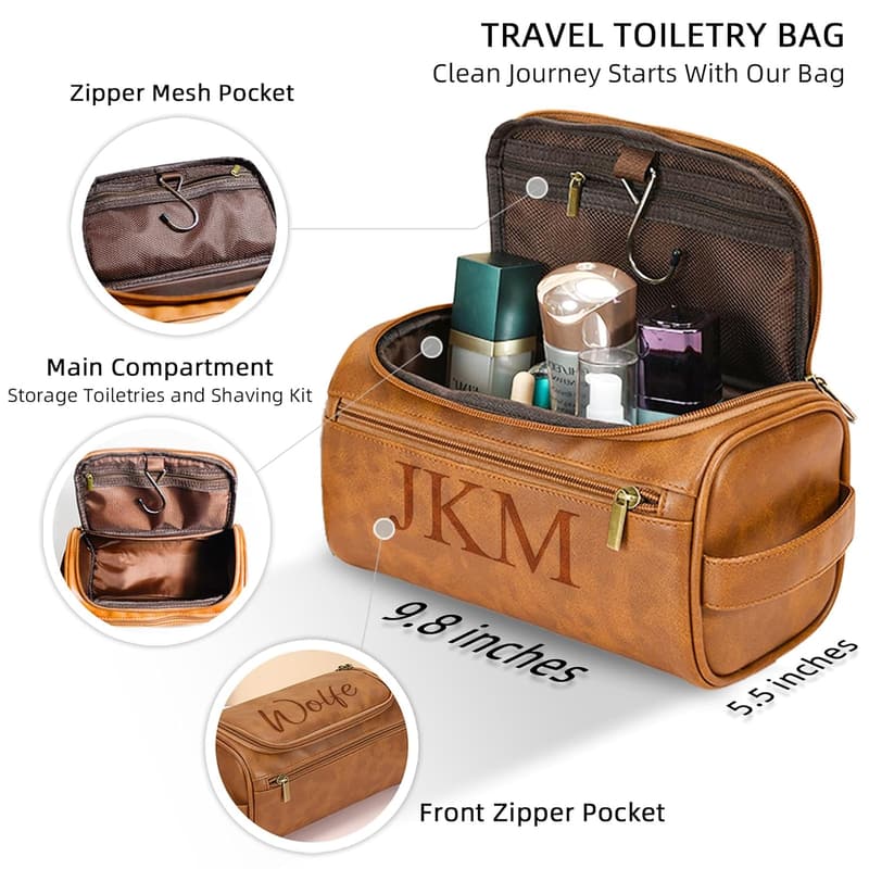 Father's Day Personalized Toiletry Bag for Men