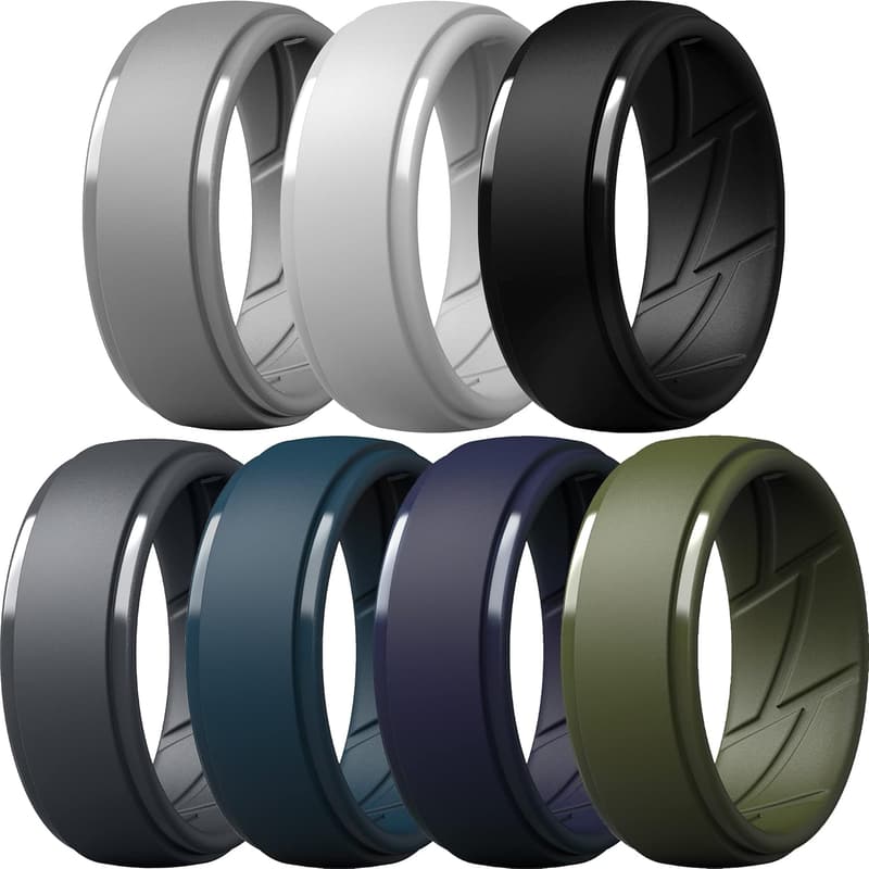 Men's Silicone Rings 10mm Breathable Multipack