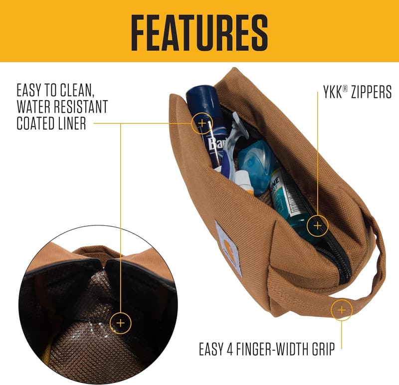 Travel Organizer with PFAS-Free Water-Resistant Toiletry Bag