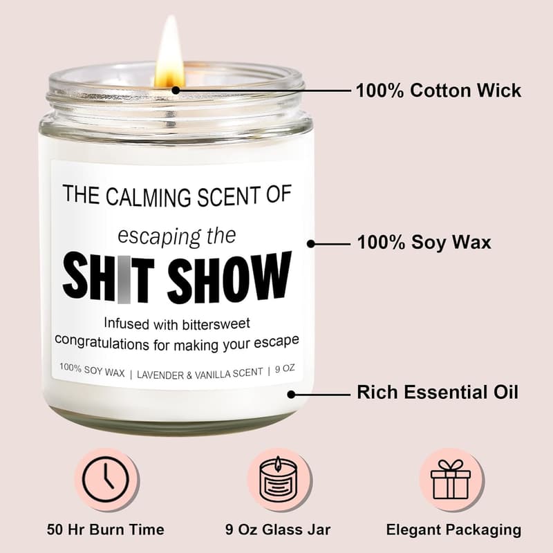 Farewell Sarcastic Candle - Coworker Leaving Gift