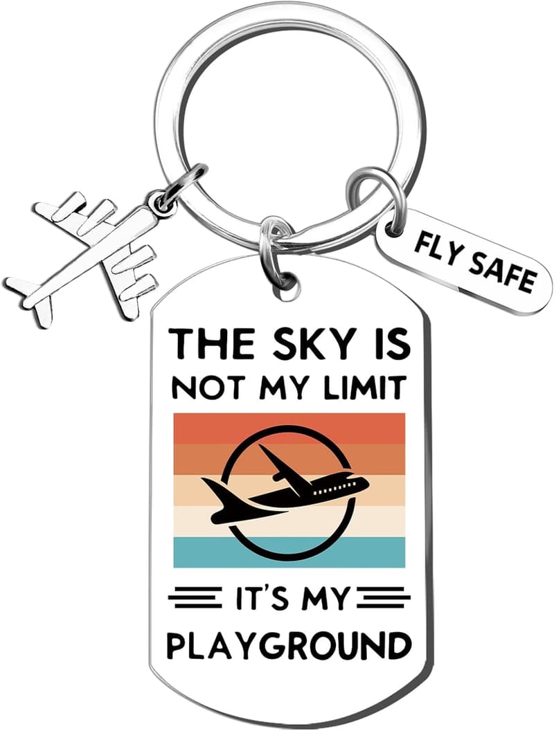 Birthday Airplane Keychain for Aviation Lovers