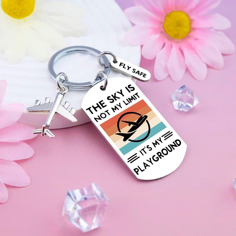 Birthday Airplane Keychain for Aviation Lovers