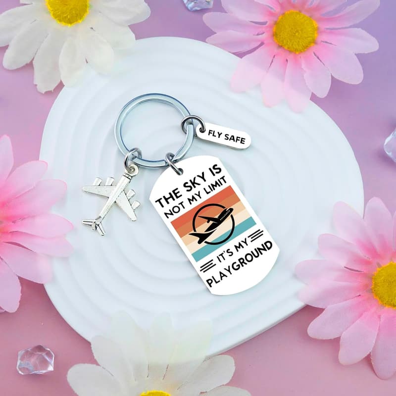Birthday Airplane Keychain for Aviation Lovers
