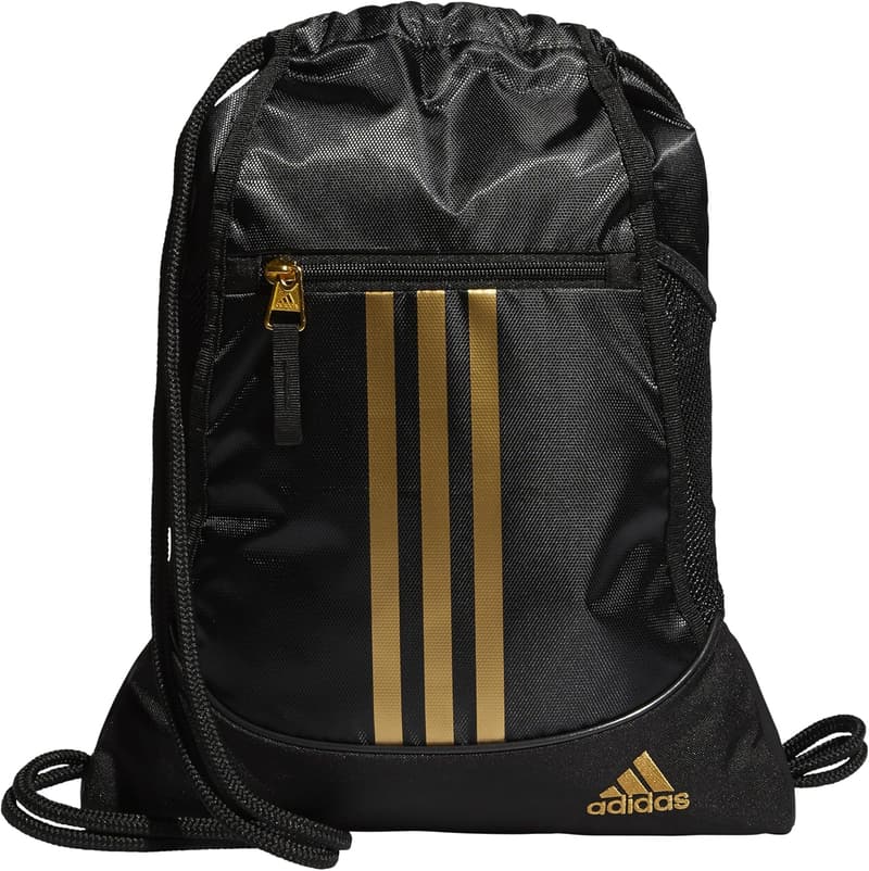 Women's Black/Gold adidas Gym Sackpack
