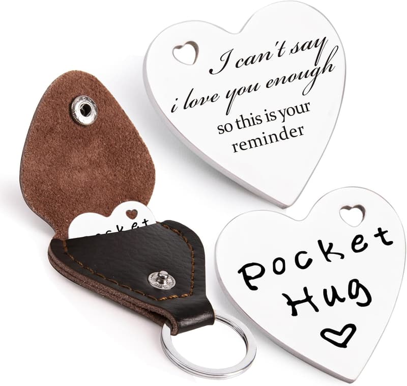 Long Distance Leather Pocket Hug Token Gift